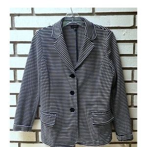 Navy and white Talbots blazer